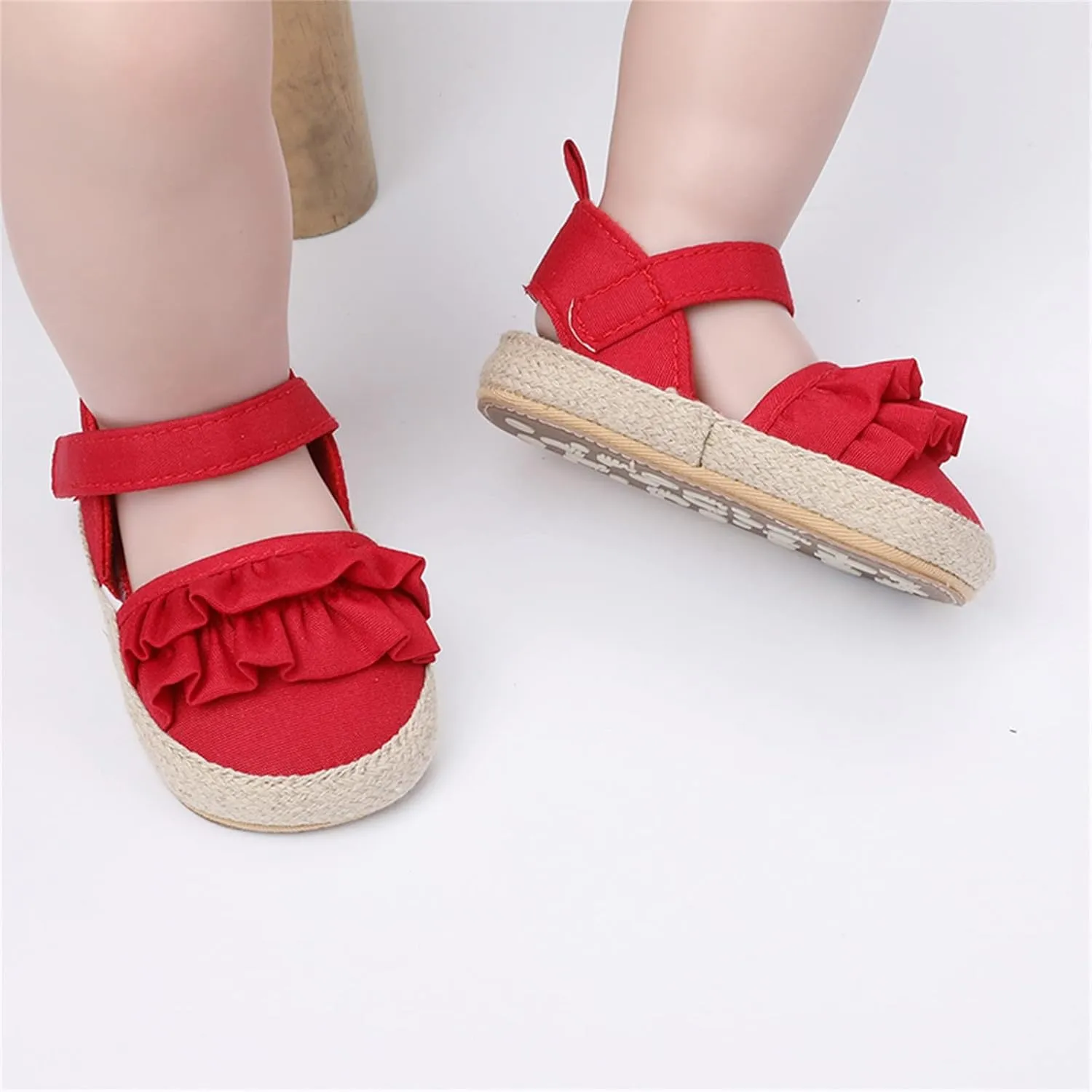 Infant Girls Ruffles Shoes First Walkers Shoes Summer Toddler Flat Sandals Sandals Size 13 Girls