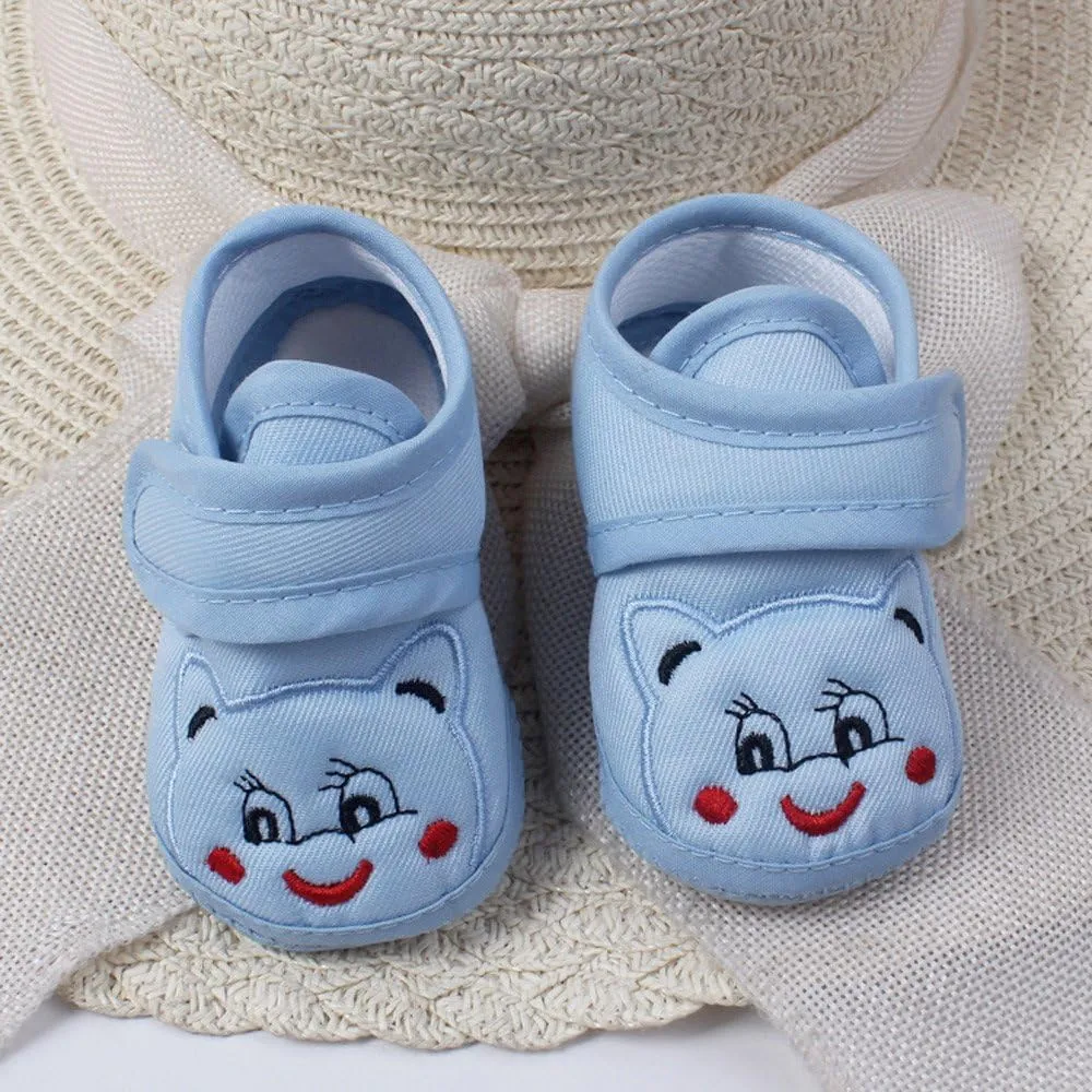Infant Shoes Baby Boys Girls Cartoon Shoes Soft Sole Non-Slip Newborn Toddler First Walker Crib Shoes