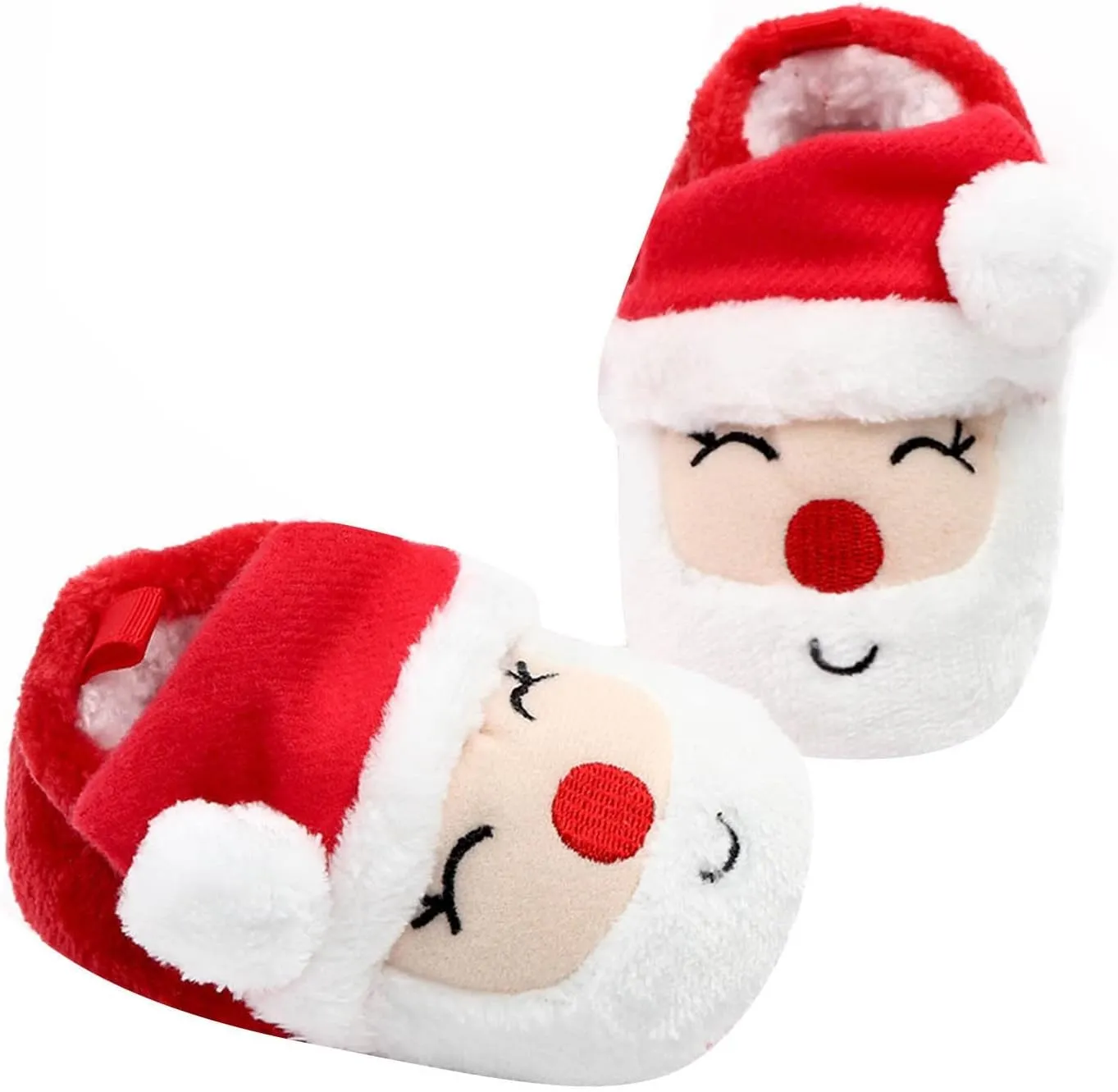 Infant Toddle Footwear Winter Warm Floor Shoes Soft Sole Indoor Warm Santa Toddler Little Kid Slip on Shoes