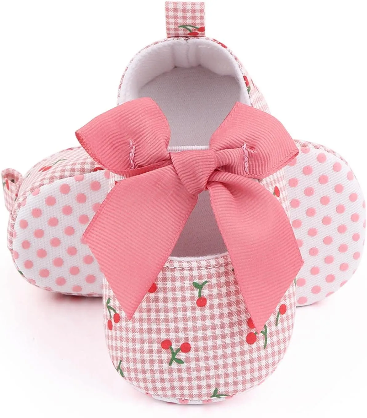 Infant Toddler Shoes Soft Sole Cute Bow Plaid Fruit Print Toddler Shoes Infant Size 4 Shoes Girls