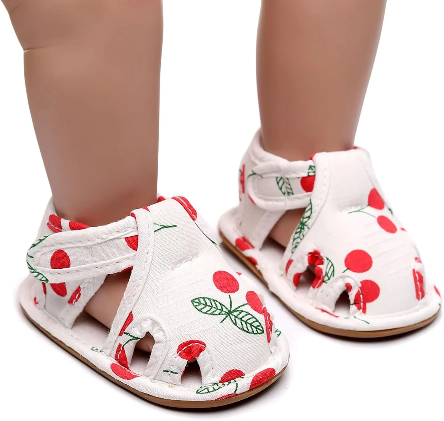 Infant Toddler Shoes Soft Sole Non Slip Toddler Floor Shoes Fruit Cherry Print Sandals Water Shoes for Big Boys