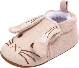 Infant Toddler Shoes Soft Sole Toddler Shoes 3D Little Ear Cartoon Embroidery Princess Shoes Toddler Boys Shoes