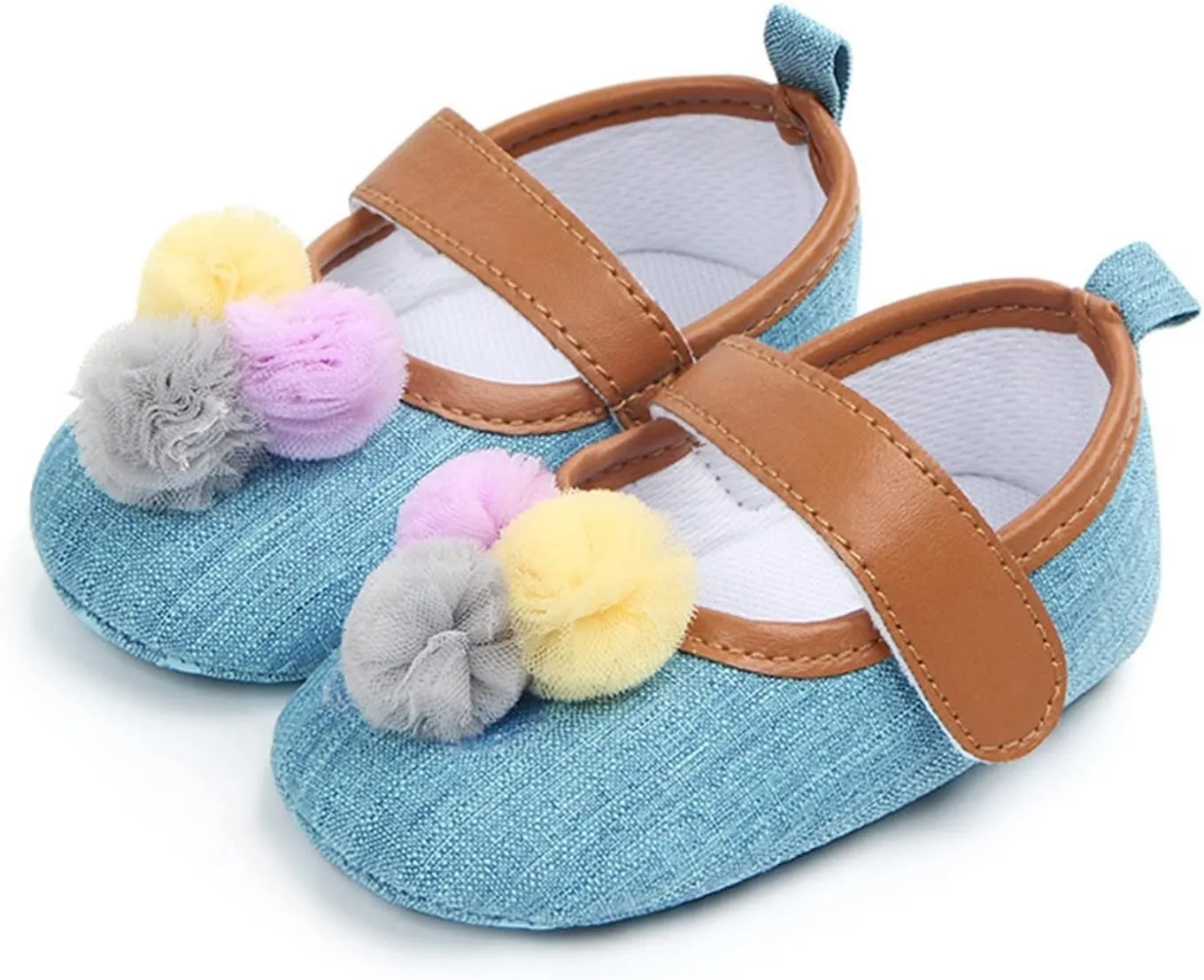 Infant Toddler Shoes Soft Sole Toddler Shoes Ball Hook Loop Breathable Princess Shoes Toddler Athletic Shoes