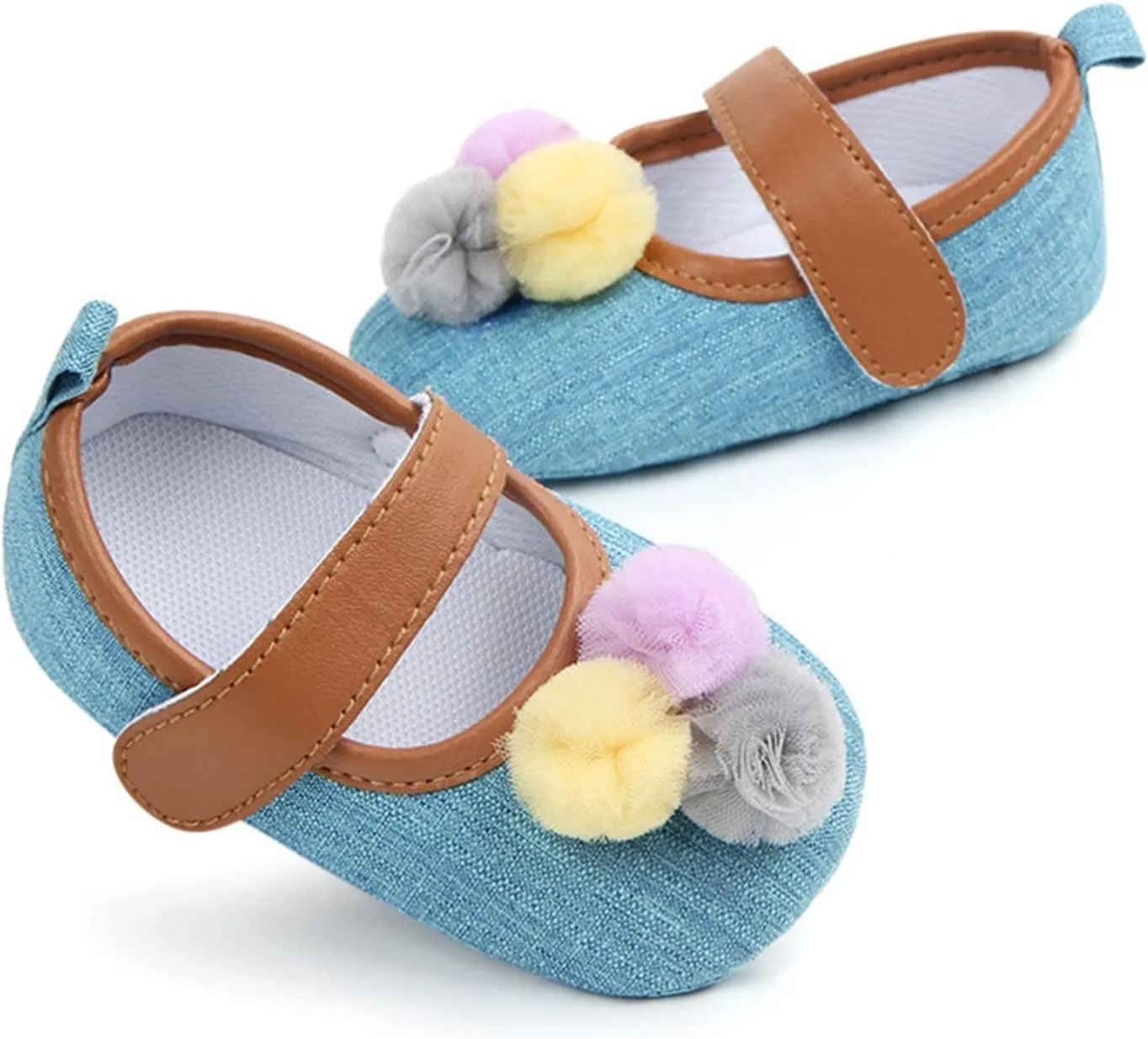 Infant Toddler Shoes Soft Sole Toddler Shoes Ball Hook Loop Breathable Princess Shoes Toddler Athletic Shoes