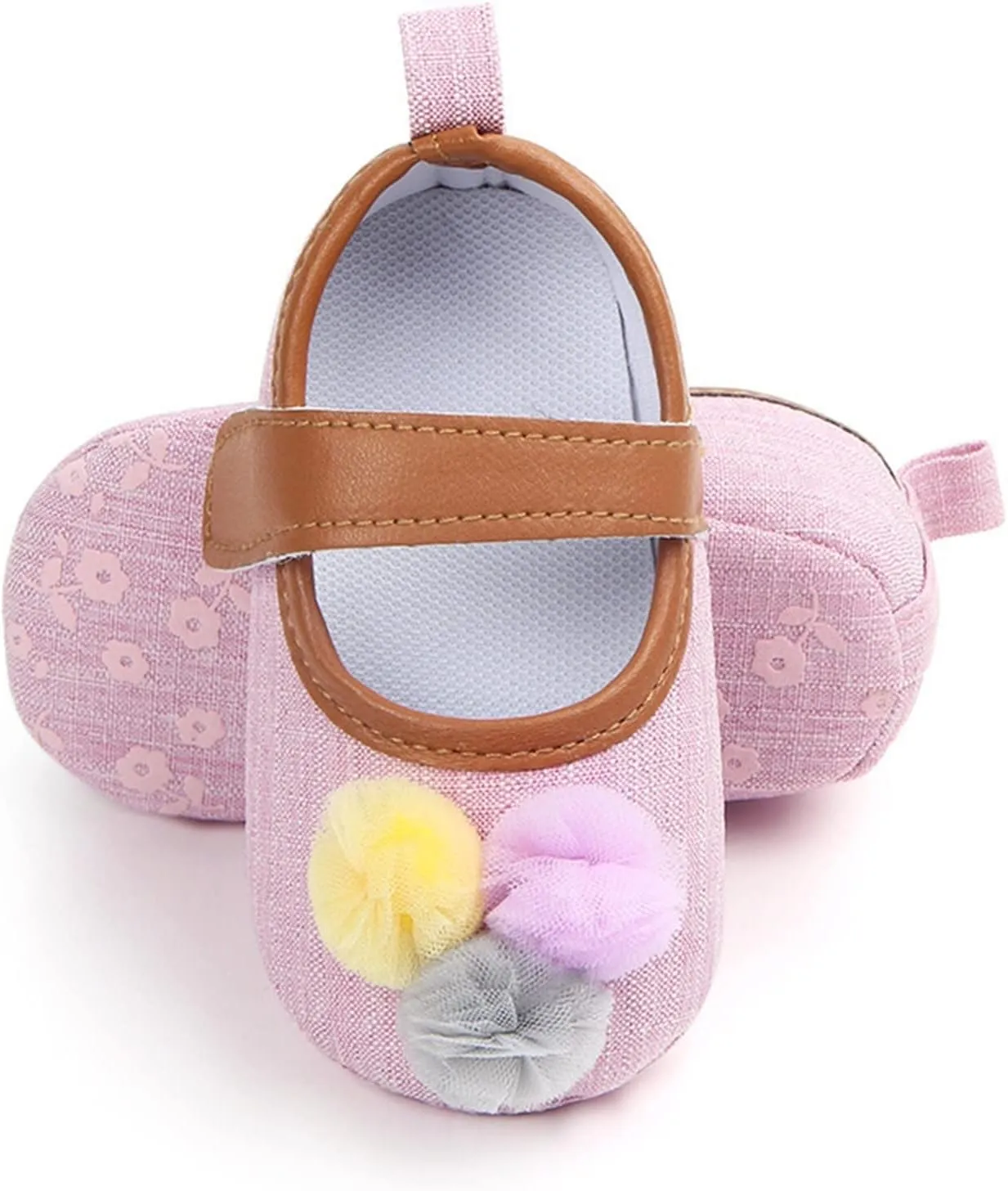 Infant Toddler Shoes Soft Sole Toddler Shoes Ball Hook Loop Breathable Princess Shoes Toddler Indoor Shoe