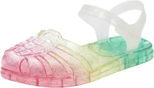 Jelly Sandals for Girls Kids Toddler Princess Dress Up Flat Colorful Mary Jane Shoes Rainbow Summer Casual Sandal