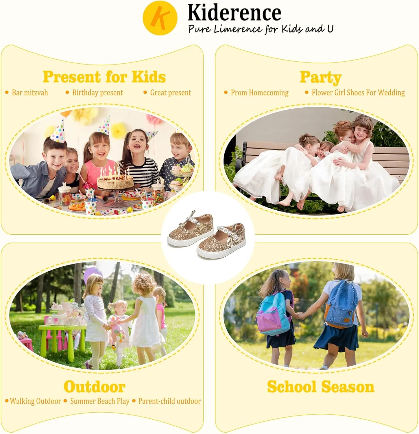 Kiderence Toddler Girls Sneakers Little Girls Running Sports Shoes(Toddler/Little Kids)