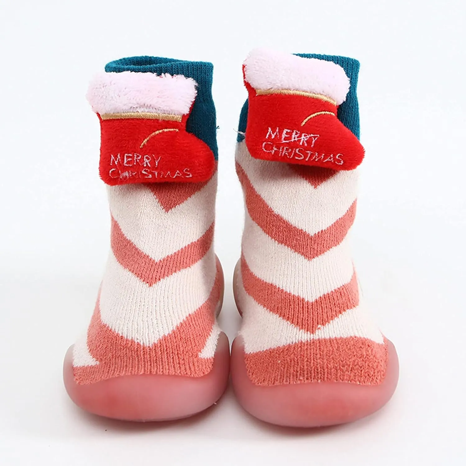 Kids Baby Boys Girls Shoes Socks Cartoon Warm Knit Soft Sole Rubber Shoes Socks Slipper Stocking Toddler Thermal Socks