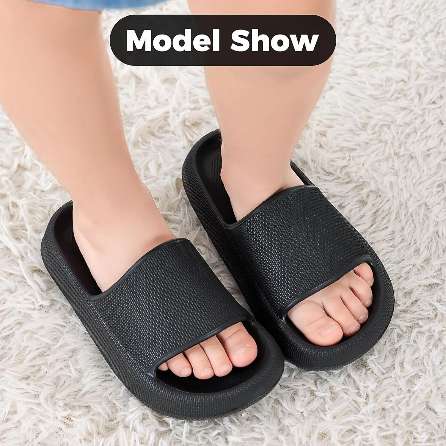 Kids Cloud Slides Boys Girls Flip Flops Slip On Beach Sandals Youth Pool Shower Shoes EVA Summer Slippers11 Little Kids - 6 Big Kids