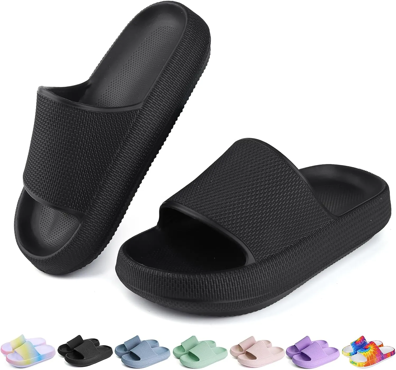 Kids Cloud Slides Boys Girls Flip Flops Slip On Beach Sandals Youth Pool Shower Shoes EVA Summer Slippers11 Little Kids - 6 Big Kids