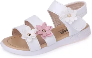 Kids Sandals Girls Toddler Girls Shoes Non-Slip Sandals Kids Rubber Baby Sandals Flower Baby Shoes