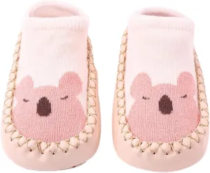 Korean Version Infant Low Top Toddler Shoes And Socks Children's Baby Floor Boat Socks Slipper Hole Bow Girls Toe Socks