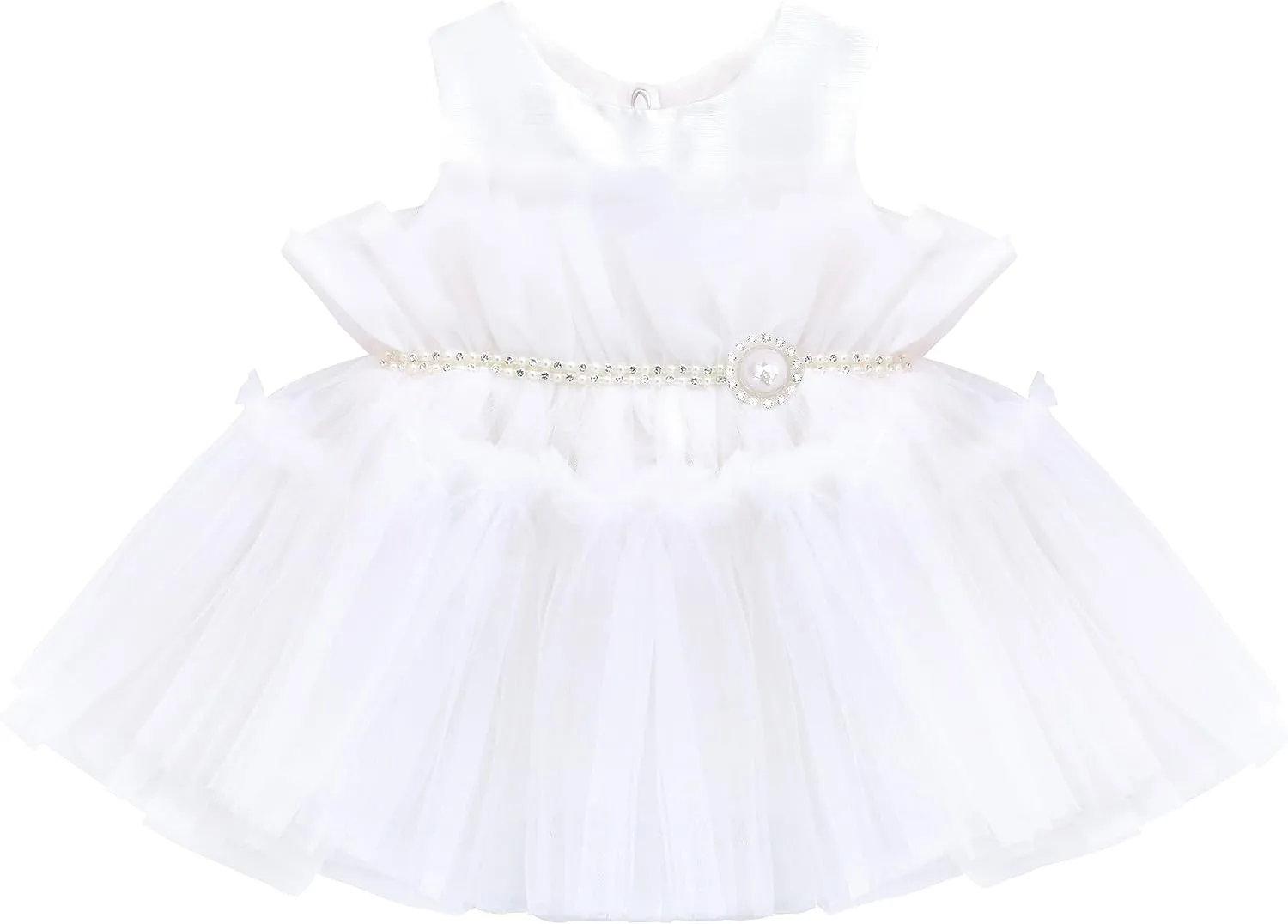 Lilax Baby Girl Tulle Princess Tutu Wedding Dress 3 Piece Set with Matching Shoe and Headband