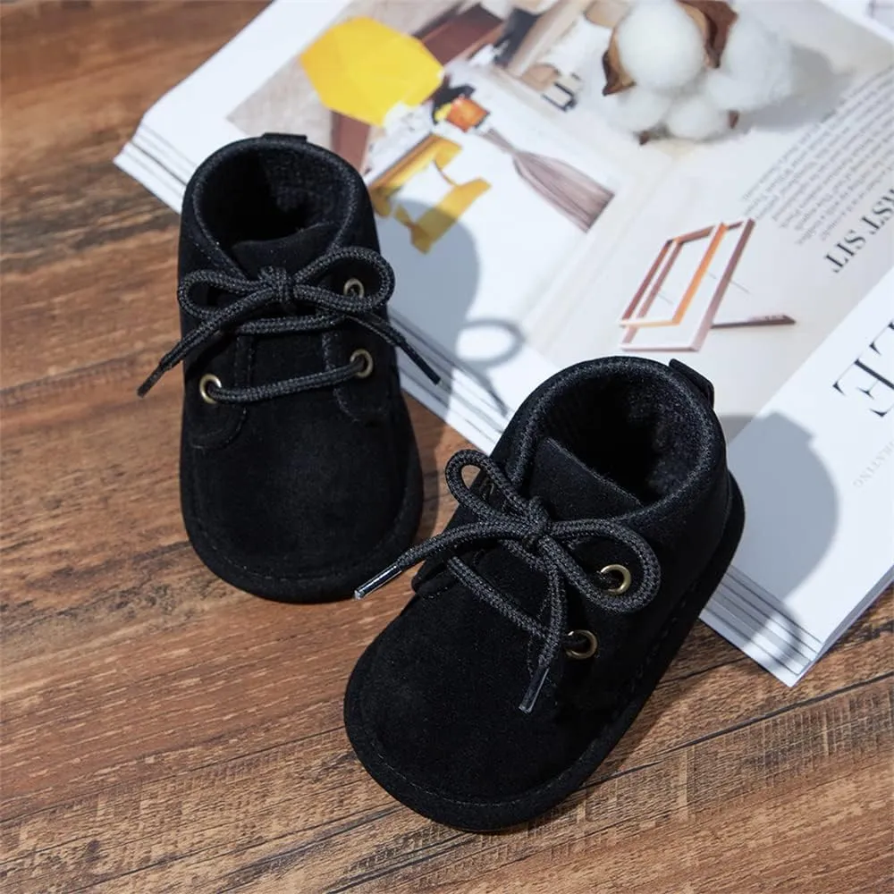 Meckior Baby Booties Newborn Infant Unisex Baby Girls Boys Velvet Rubber Anit-Slip Sole Shoes Toddler Fleece Cozy Winter Warm Prewalker Boots