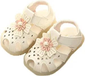 Monvecle Newborn Infant Girl Summer Soft Sole Shoes Cartoon Anti-Slip Casual Toddler First Walker Sandals 0-15M