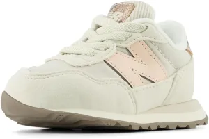 New Balance Kids 237 Bungee Sneaker, TURTLEDOVE/VINTAGE ROSE, 3 M Infant (0-12 Months)