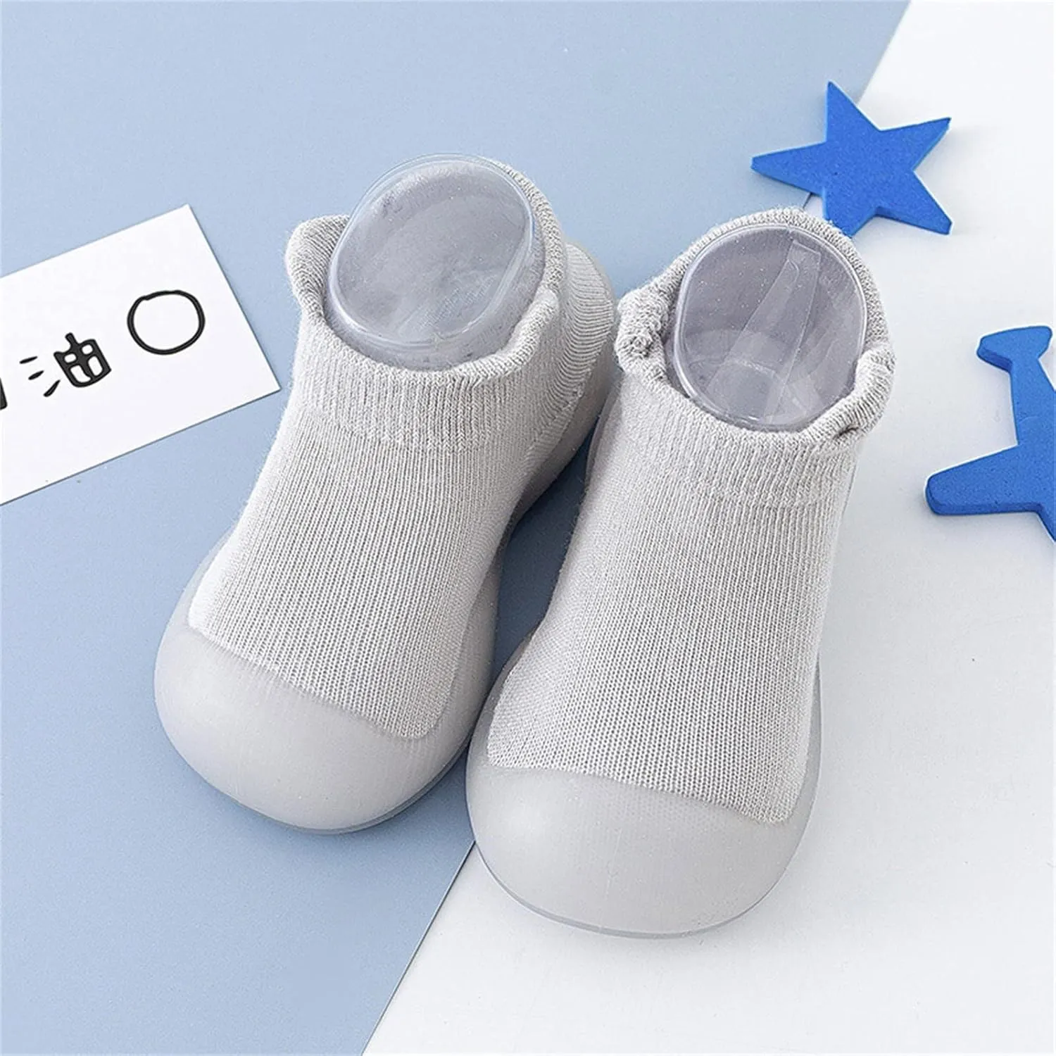Newborn Baby Boys Girls Sock Shoes Solid Ruffled Soft Soles First Walkers Anti-slip Shoes