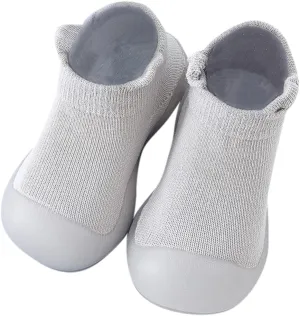 Newborn Baby Boys Girls Sock Shoes Solid Ruffled Soft Soles First Walkers Anti-slip Shoes