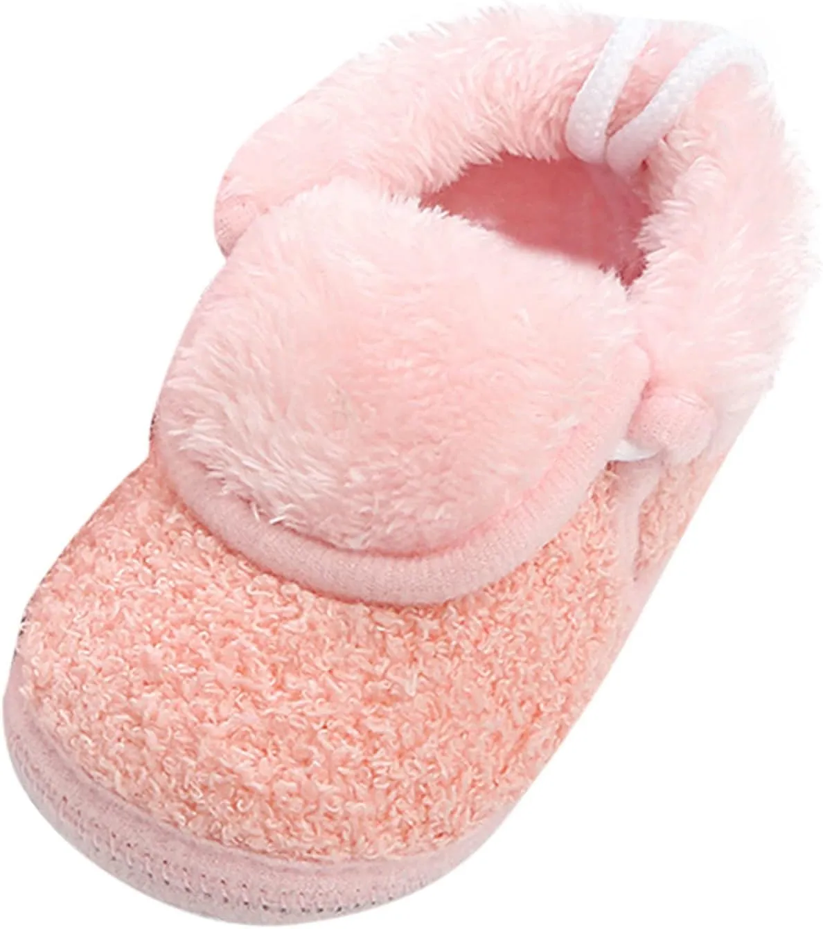 Newborn Baby Cozy Fleece Booties with Grippers Winter Slippers Socks Soft Sole Stay On Infant First Crib Shoes