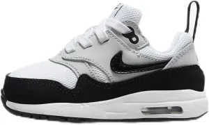 NIKE Air Max 1 EasyOn Baby/Toddler Shoes (DZ3309-106, White/Black-Pure Platinum) Size 6