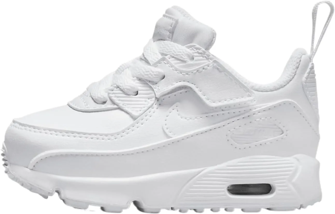 Nike Air Max 90 EasyOn Baby/Toddler Shoes (HF6359-102, Shown: White/Metallic Silver/White) Size 3