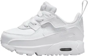 Nike Air Max 90 EasyOn Baby/Toddler Shoes (HF6359-102, Shown: White/Metallic Silver/White) Size 3