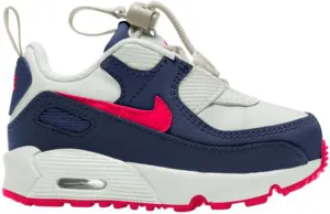 Nike Air Max 90 Toggle Toddlers Shoes Summit White/Bright Crimson Size-8