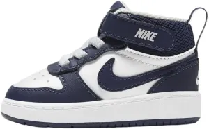 Nike Court Borough Mid 2 Baby/Toddler Shoes (CD7784-107, White/Signal Blue/Blue Void) Size 7