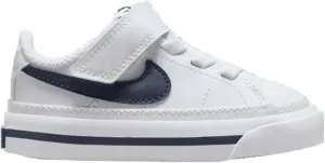 Nike Court Legacy Baby/Toddler Shoes (DA5382-125, White/Midnight Navy) Size 4