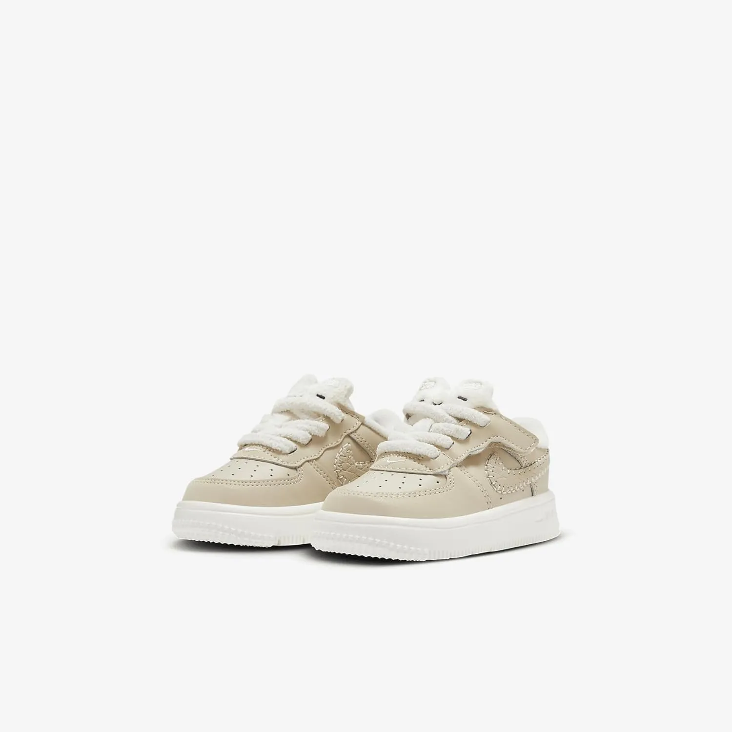 Nike Force 1 Low SE EasyOn Baby/Toddler Shoes (FZ1009-100, Sanddrift/Sail/Dark Raisin/Pale Ivory)