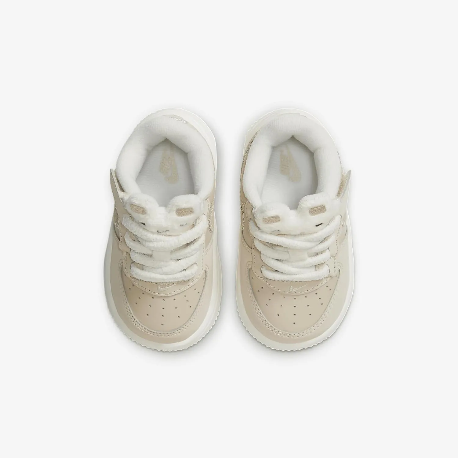 Nike Force 1 Low SE EasyOn Baby/Toddler Shoes (FZ1009-100, Sanddrift/Sail/Dark Raisin/Pale Ivory)