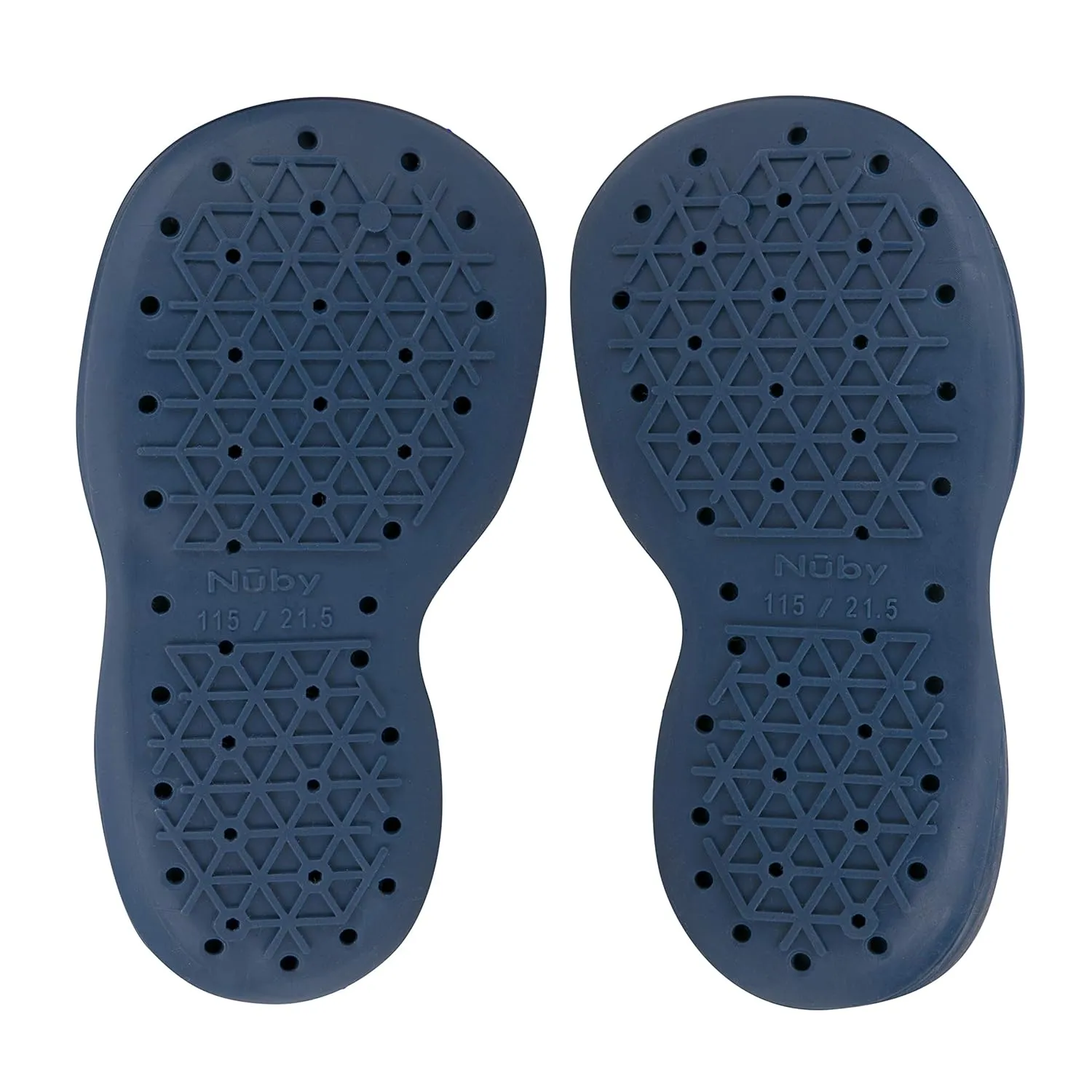 Nuby Snekz Comfortable Rubber Sole Sock Shoes for First Steps- Blue Bear/Large 22-30 Months