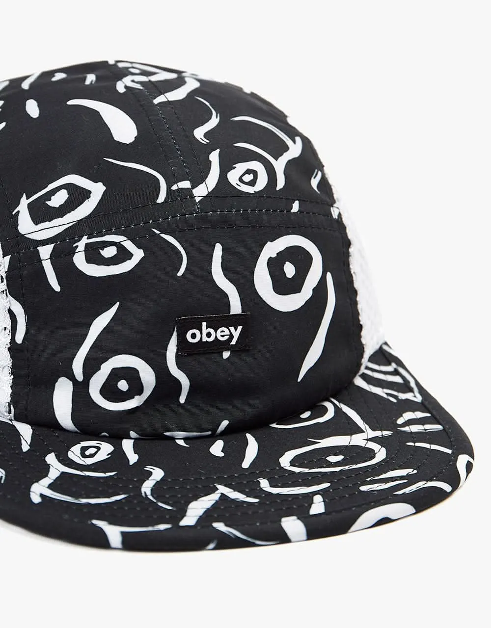 Obey Scribbles 5 Panel Cap - Black/Multi