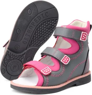 Orthopedic Corrective Sandals for Kids,Children Summer High Top Shoes for Girls and Boys with Arch and Ankle Support,Anti-slip Soles