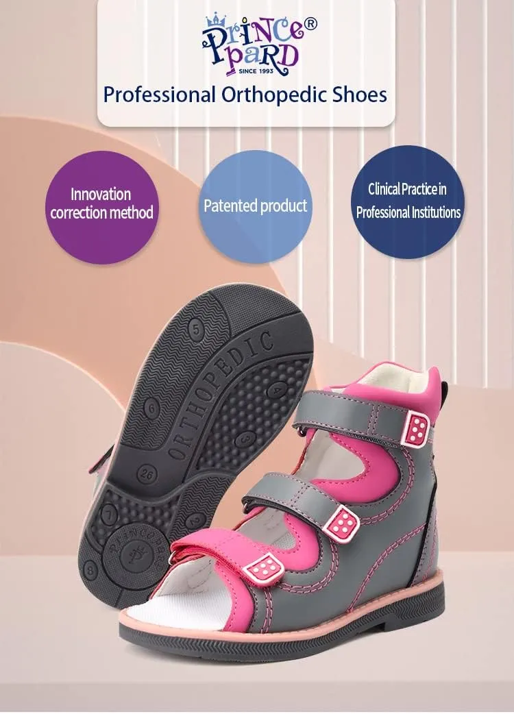Orthopedic Corrective Sandals for Kids,Children Summer High Top Shoes for Girls and Boys with Arch and Ankle Support,Anti-slip Soles