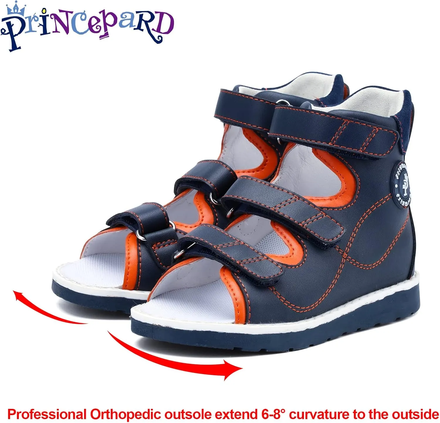 Orthopedic Corrective Sandals for Kids,High Top Summer Toddlers Flat Shoes for Children with Arch and Ankle Support,Anti-slip Soles