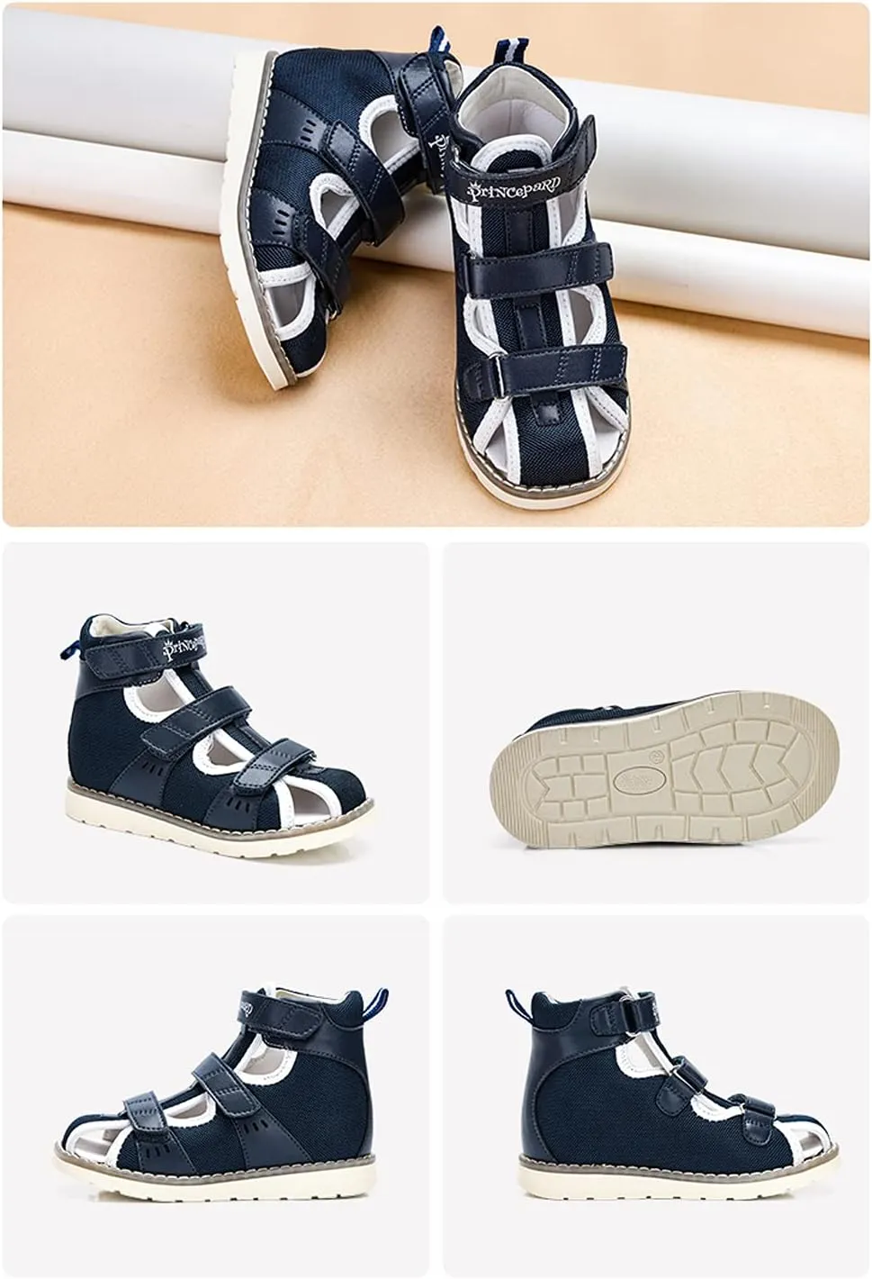 Orthopedic Shoes for Kids and Toddlers, Summer Children's Corrective Sandals Help Stop Boys and Girls Tip Toe Walking,Arch Support and Non-Slip Sole