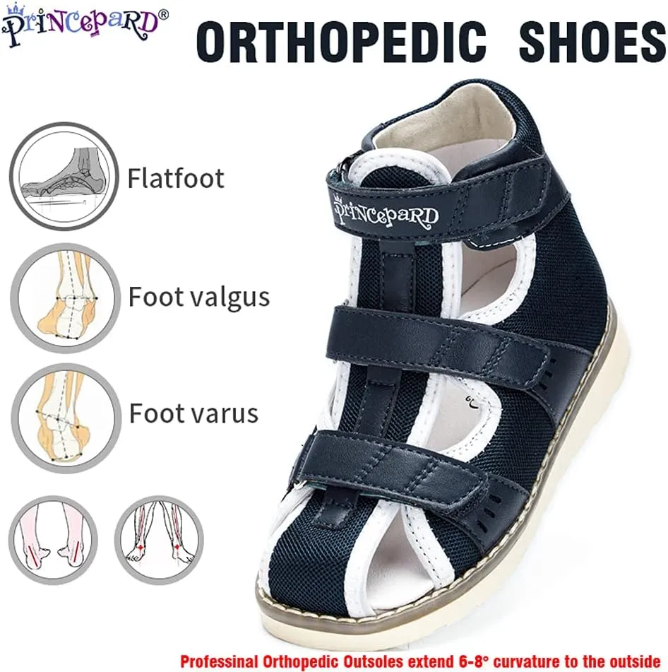 Orthopedic Shoes for Kids and Toddlers, Summer Children's Corrective Sandals Help Stop Boys and Girls Tip Toe Walking,Arch Support and Non-Slip Sole