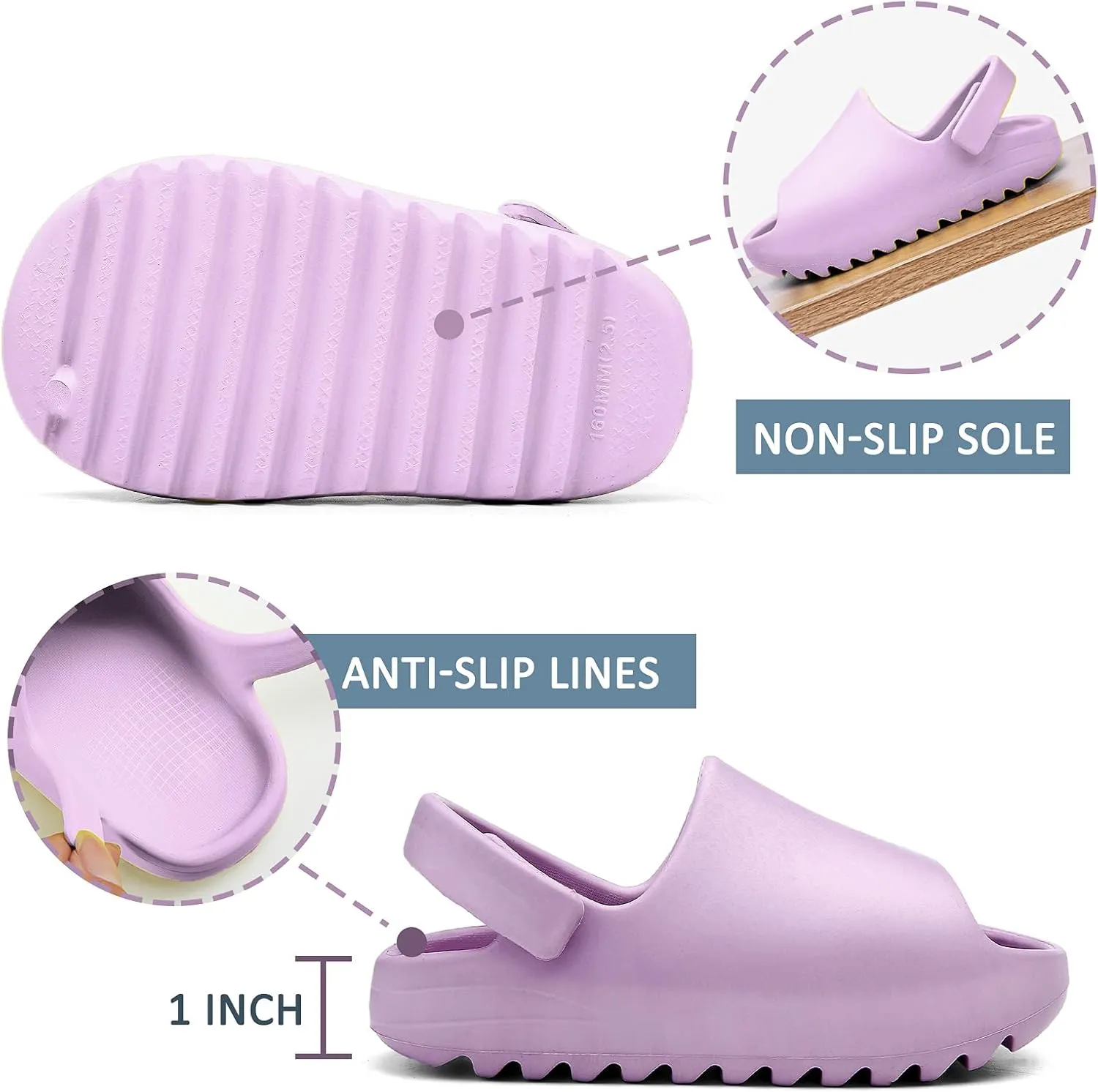 Panegy Baby Slippers Sandals Shower Quick Drying Cloud Slippers Platform Shoes