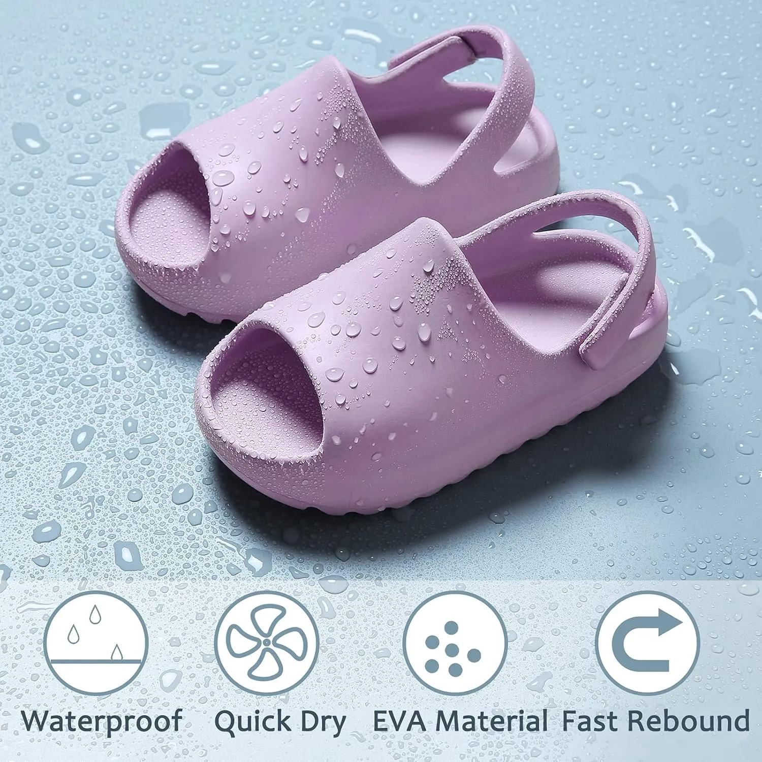 Panegy Baby Slippers Sandals Shower Quick Drying Cloud Slippers Platform Shoes