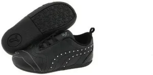 PUMA Shoes Sela Diamond Rhinestone Infant Toddler Black Sneakers (6 M US Toddler)