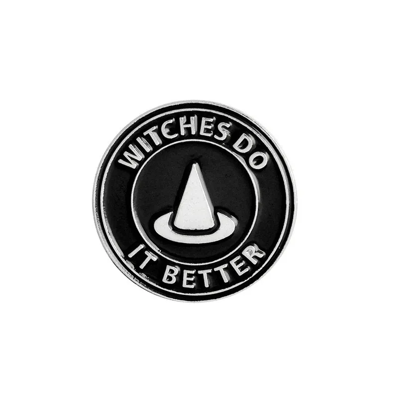 Punk Trendy WITCH kitty enamel pins
