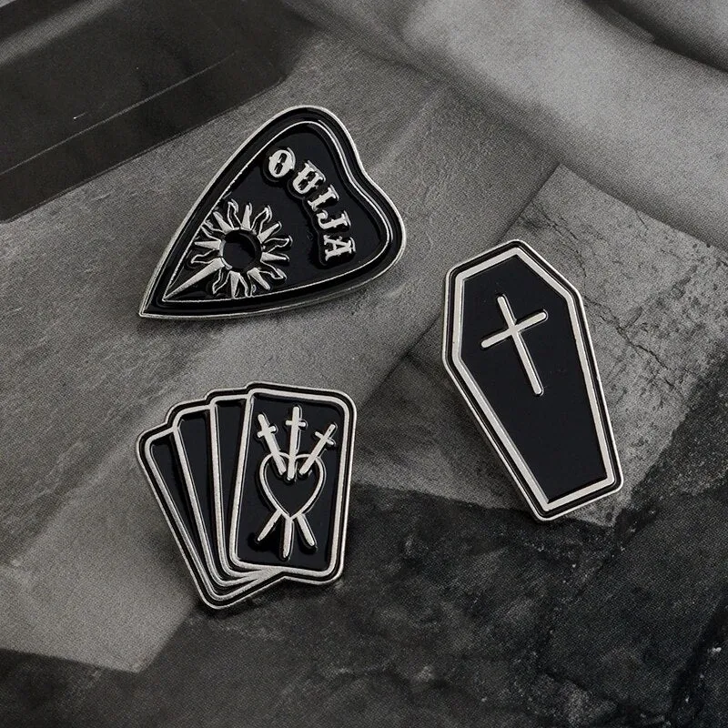 Punk Trendy WITCH kitty enamel pins
