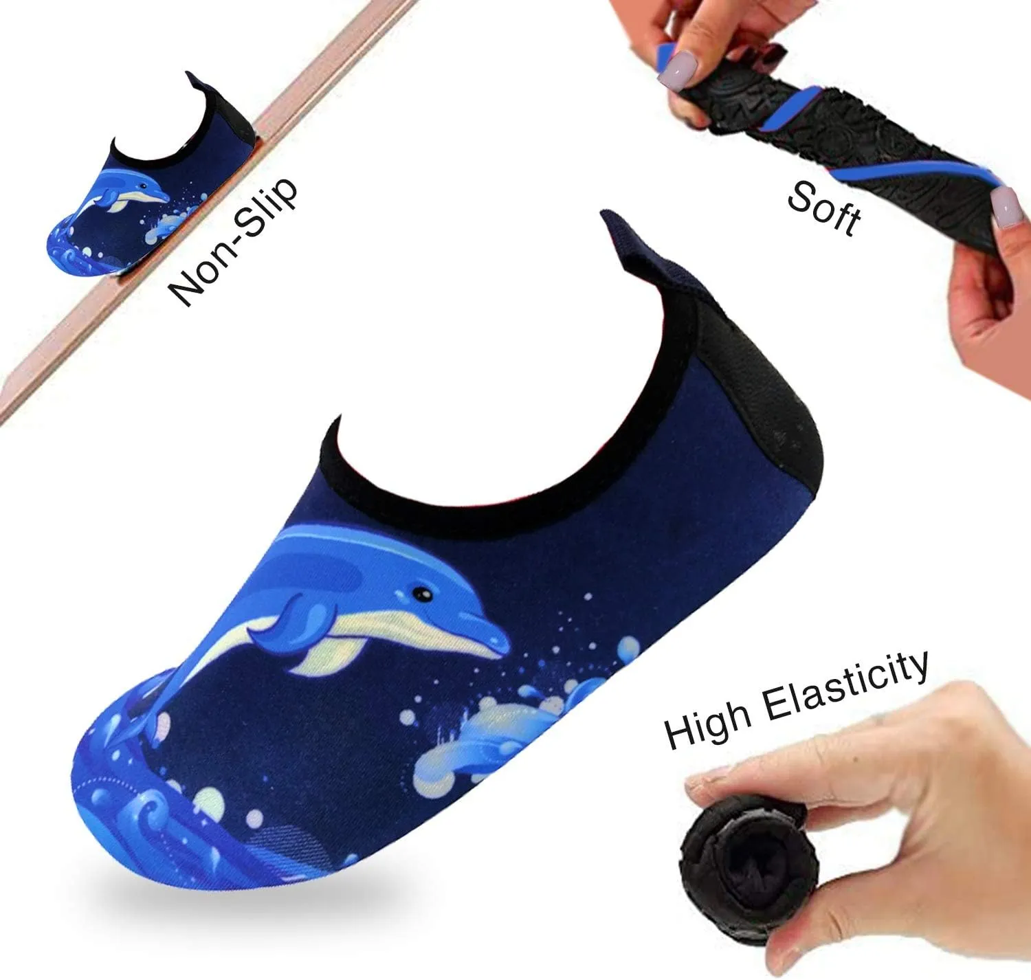 Quick-Dry, Non-Slip, Lightweight Swim Shoes for Summer, Beach, Sea & Pool  for Boys, Girls, Babies, Toddlers & Little Kids