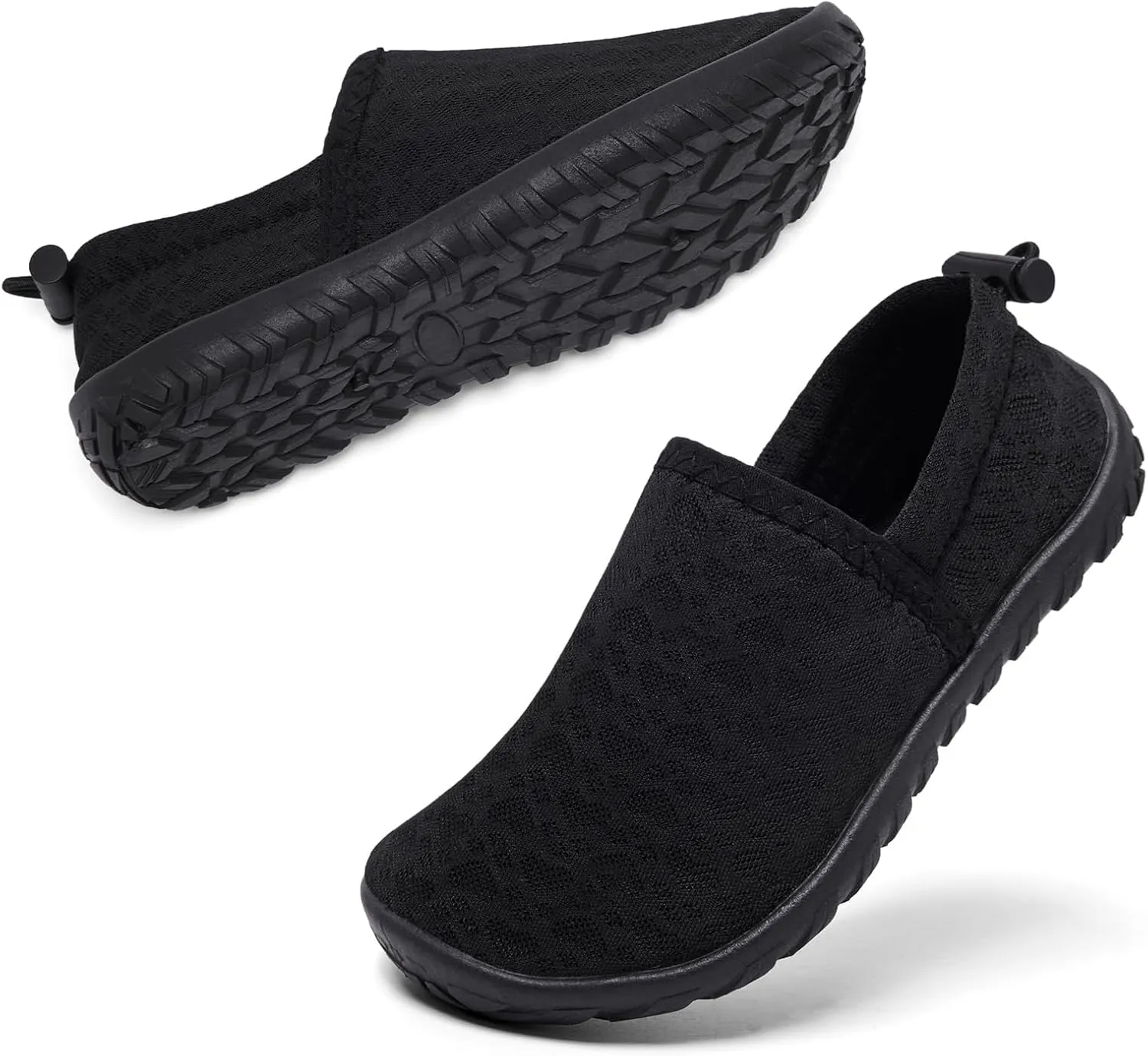 Racqua Toddler Water Shoes Baby Kids Beach Shoes Aqua Swimming Pool Sea Slip-On Quick Dry Lightweight Shoes Infants Boys Black 12-18 Months