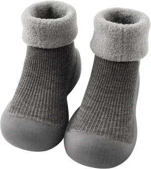 Robe And Slippers Boys Kids Toddler Baby Boys Girls Solid Warm Knit Soft Sole Rubber Summer Slippers for Toddler Boys
