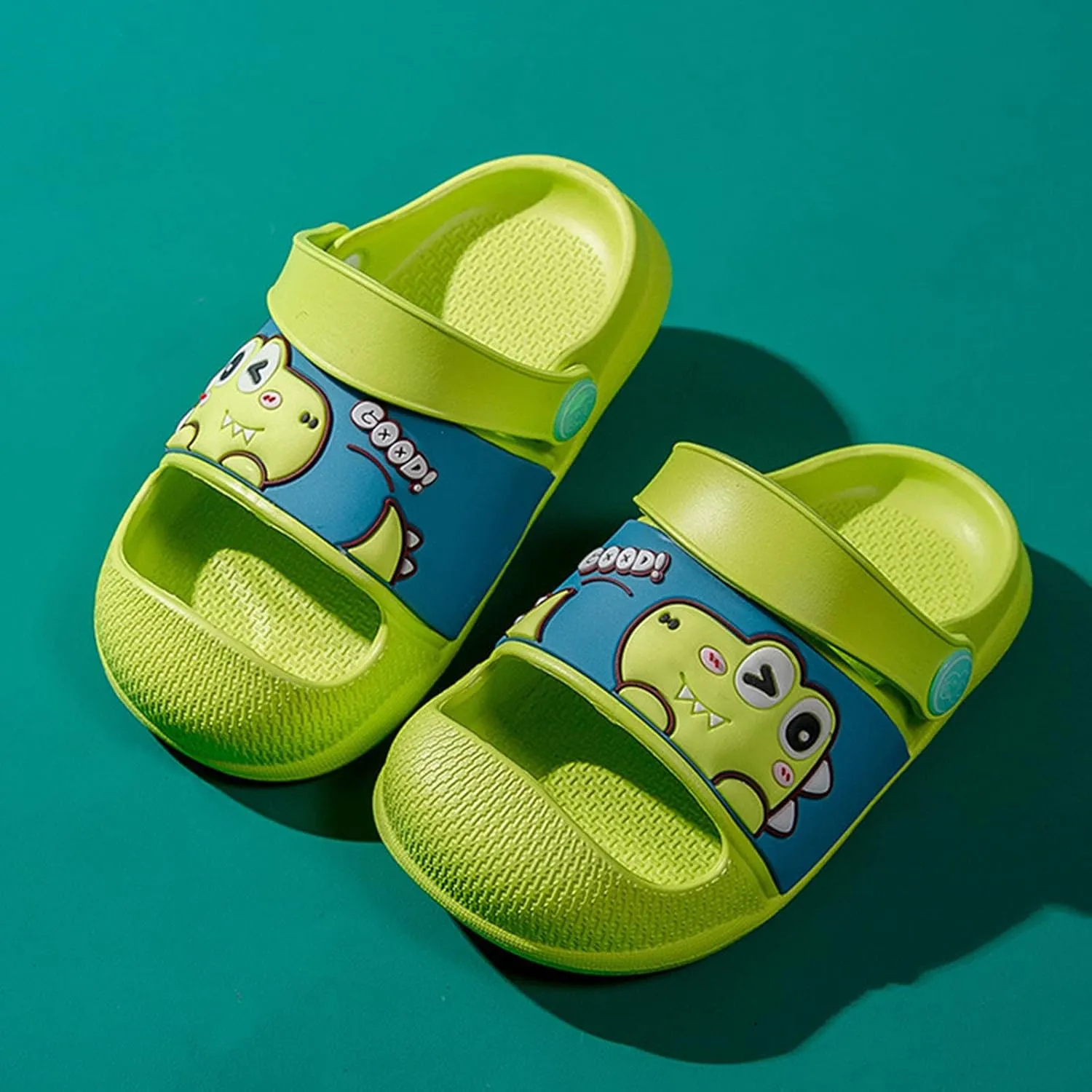 Sandals for Kids Girls EVA Baby Non-Slip Soft Slippers Cartoon Sole Sandals Boys Toddler Tennis Shoes (Green, 2-3 Years)