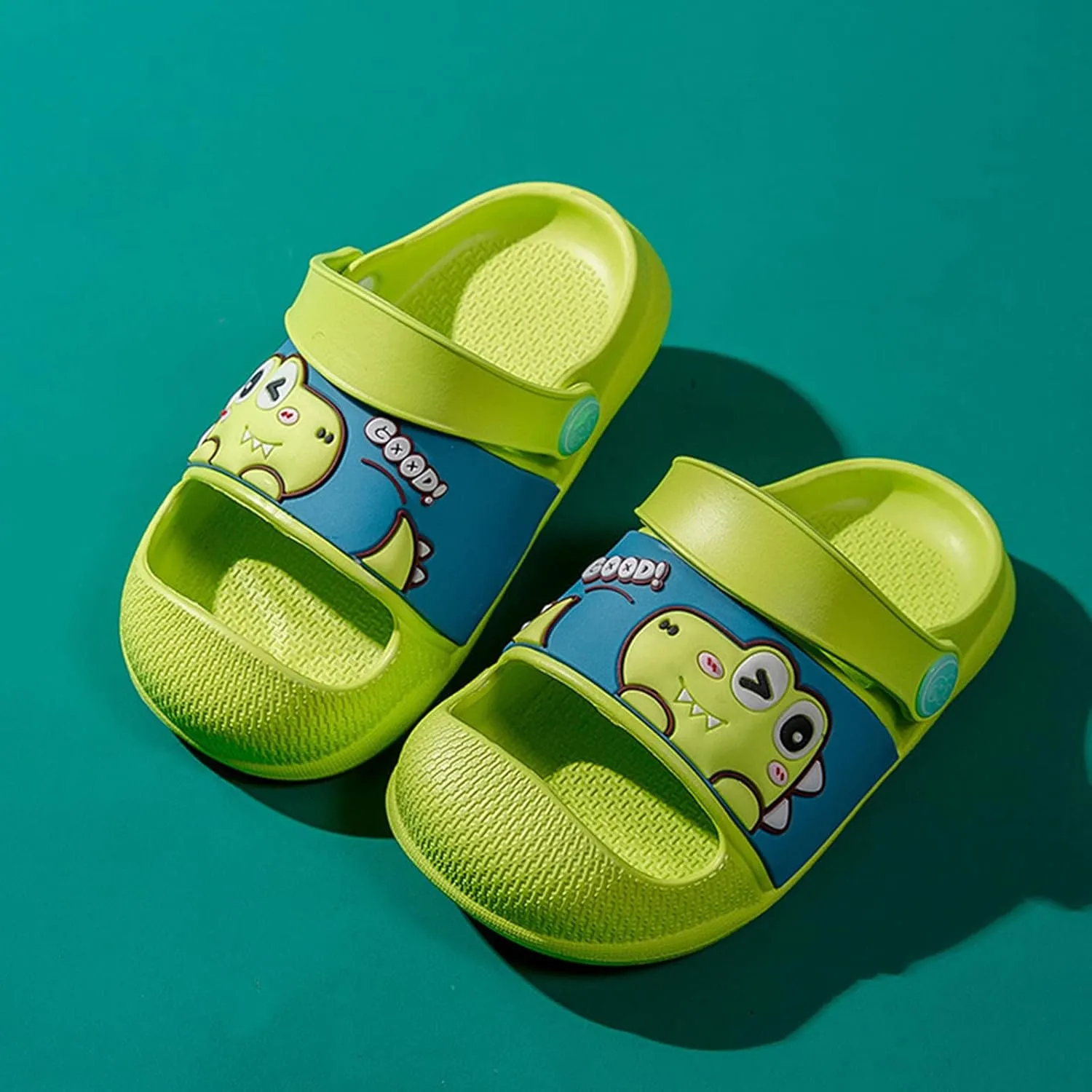 Sandals for Kids Girls EVA Baby Non-Slip Soft Slippers Cartoon Sole Sandals Boys Toddler Tennis Shoes (Green, 2-3 Years)