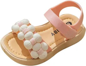 sfdgfhyf Little Girls Casual Shoes Children Sandals Thickened Summer Princess Fashion Soft Sole Children Baby (Pink, 5.5 Infant)