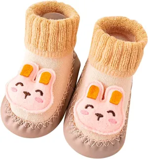 sfdgfhyf Soft Sole Shoe Autumn And Winter Baby Toddler Shoes Cute Cartoon Pattern Frog Flower Panda Children Comfortable Socks